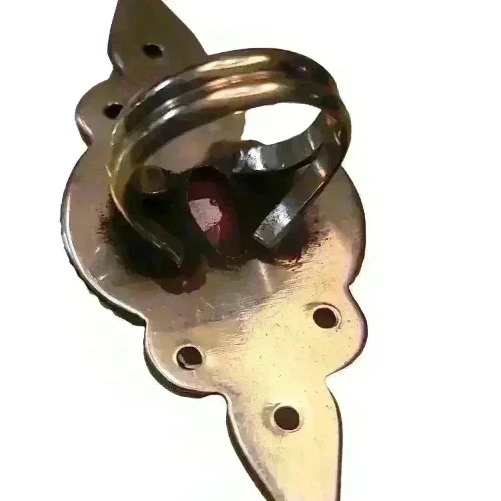 Moonstone and Garnet ring sz 6.5 - Picture 3 of 3